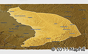 Physical Panoramic Map of Capenda Camulemb, darken