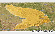 Physical Panoramic Map of Capenda Camulemb, satellite outside