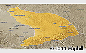 Physical Panoramic Map of Capenda Camulemb, semi-desaturated