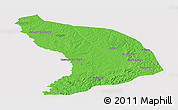 Political Panoramic Map of Capenda Camulemb, single color outside
