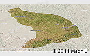 Satellite Panoramic Map of Capenda Camulemb, lighten