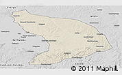 Shaded Relief Panoramic Map of Capenda Camulemb, desaturated