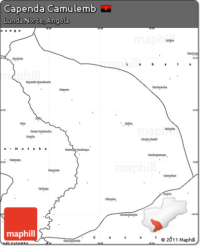 Blank Simple Map of Capenda Camulemb