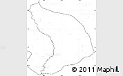 Blank Simple Map of Capenda Camulemb, no labels