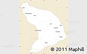 Classic Style Simple Map of Capenda Camulemb, single color outside