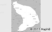 Gray Simple Map of Capenda Camulemb
