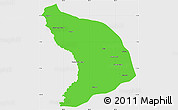 Political Simple Map of Capenda Camulemb, single color outside