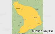 Savanna Style Simple Map of Capenda Camulemb