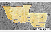 Physical 3D Map of Chitato, darken, desaturated