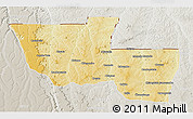 Physical 3D Map of Chitato, lighten, semi-desaturated