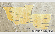 Physical 3D Map of Chitato, semi-desaturated