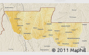 Physical 3D Map of Chitato, shaded relief outside