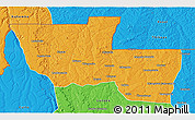 Political 3D Map of Chitato