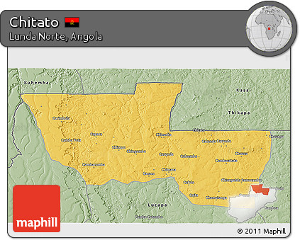 Savanna Style 3D Map of Chitato