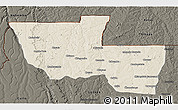 Shaded Relief 3D Map of Chitato, darken