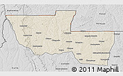 Shaded Relief 3D Map of Chitato, desaturated