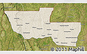 Shaded Relief 3D Map of Chitato, satellite outside