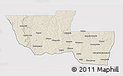 Shaded Relief 3D Map of Chitato, single color outside
