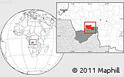 Blank Location Map of Chitato, highlighted country, highlighted parent region