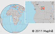 Gray Location Map of Chitato, within the entire country