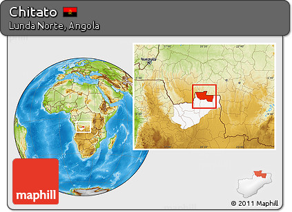 Physical Location Map of Chitato, highlighted parent region