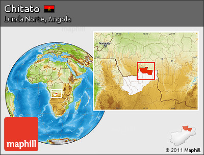 Physical Location Map of Chitato, highlighted parent region