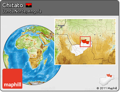 Physical Location Map of Chitato, highlighted parent region