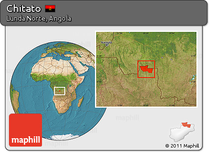 Satellite Location Map of Chitato