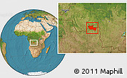 Satellite Location Map of Chitato