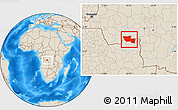 Shaded Relief Location Map of Chitato