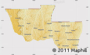 Physical Map of Chitato, cropped outside