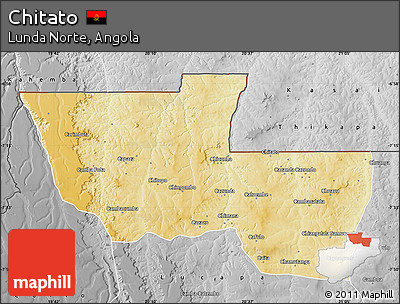 Physical Map of Chitato, desaturated