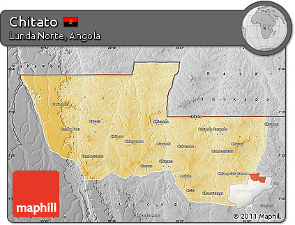Physical Map of Chitato, desaturated