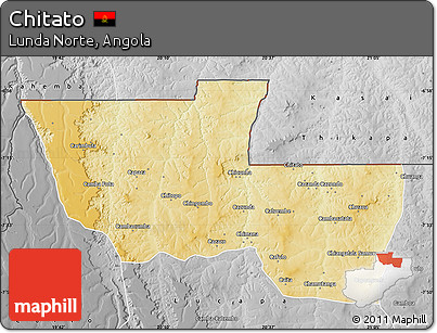 Physical Map of Chitato, desaturated