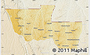 Physical Map of Chitato, lighten