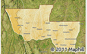 Physical Map of Chitato, satellite outside