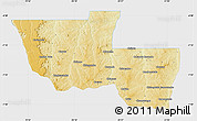 Physical Map of Chitato, single color outside