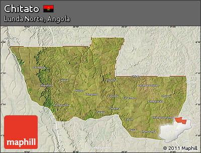 Satellite Map of Chitato, lighten