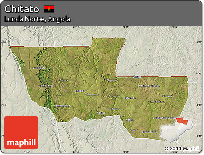 Satellite Map of Chitato, lighten