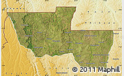 Satellite Map of Chitato, physical outside