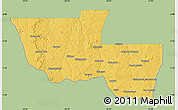 Savanna Style Map of Chitato, single color outside