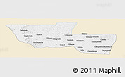 Classic Style Panoramic Map of Chitato, single color outside