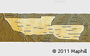 Physical Panoramic Map of Chitato, darken