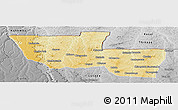 Physical Panoramic Map of Chitato, desaturated