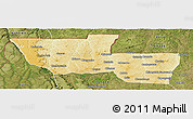 Physical Panoramic Map of Chitato, satellite outside