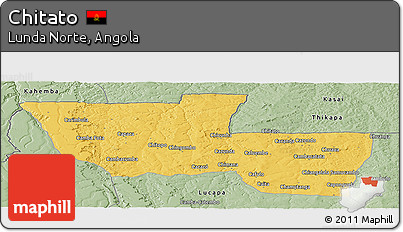 Savanna Style Panoramic Map of Chitato