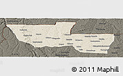 Shaded Relief Panoramic Map of Chitato, darken