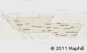 Shaded Relief Panoramic Map of Chitato, lighten