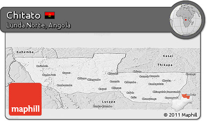 Silver Style Panoramic Map of Chitato