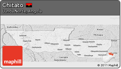 Silver Style Panoramic Map of Chitato
